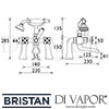 Bristan Art Deco Bath Shower Mixer Dimensions